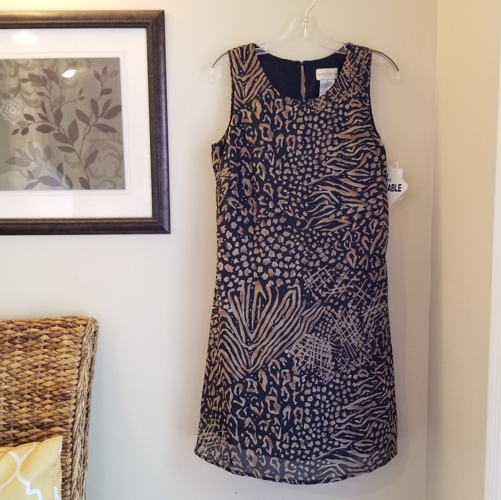 Jaclyn Smith Animal Print Dress - 10